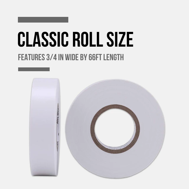 Alt view image 3 of 7 - 20-Pack White Electrical Tape Waterproof, 3/4 in x 66ft, Industrial Grade UL/CSA Listed High Temp Electrical Tape Electric Super Vinyl