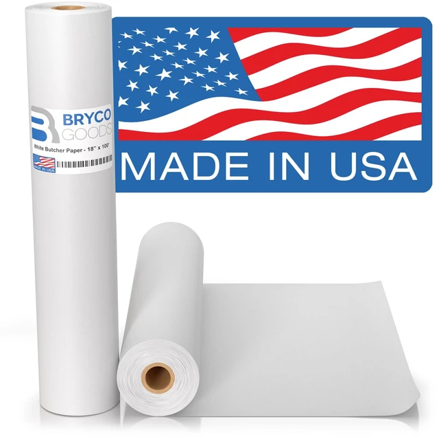 Main image of White Kraft Butcher Paper Roll - 18" x 1200 (100 ft) - Uncoated, Unwaxed, Food-Grade Paper for Smoker, Grilling, BBQ, Wrapping & Smoking Meat, Packaging, and Sublimation