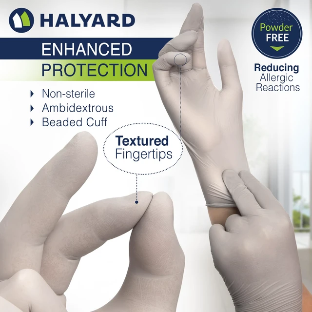 Alt view image 2 of 7 - Sterling SG Nitrile Powder-Free Exam Gloves, 3.7 mil, 9.5 Inches, Gray, X-Large, 41662 (Box of 230)