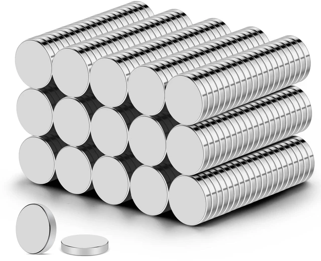 Main image of 300 Pack Small Strong Magnets, 12x2mm Rare Earth Magnet Mini Tiny Neodymium Magnets for Crafts, 3D Printing, Refrigerator, DIY, Kitchen and Office