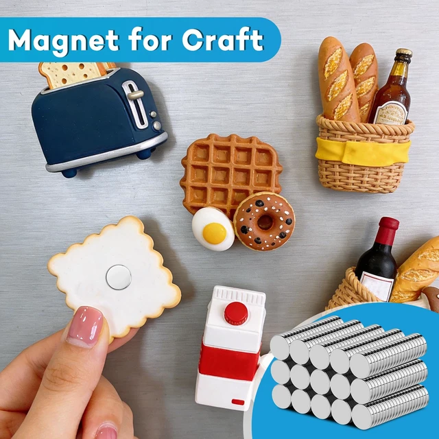 Alt view image 4 of 6 - 300 Pack Small Strong Magnets, 12x2mm Rare Earth Magnet Mini Tiny Neodymium Magnets for Crafts, 3D Printing, Refrigerator, DIY, Kitchen and Office