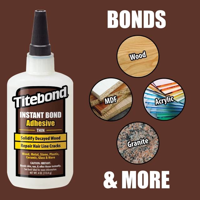 Alt view image 4 of 4 - Instant Bond Wood Adhesive, Thin Viscosity, Clear, 2 oz., 6201