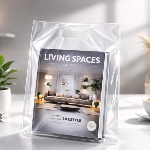 Alt view image 3 of 7 - Clear Plastic Merchandise Bags, 500 Pack, 9x12 Handles, 1.25Mil Thick, Glossy Retail Shopping, Small Business Boutique, Gift Bags, Clothing, Trade Show
