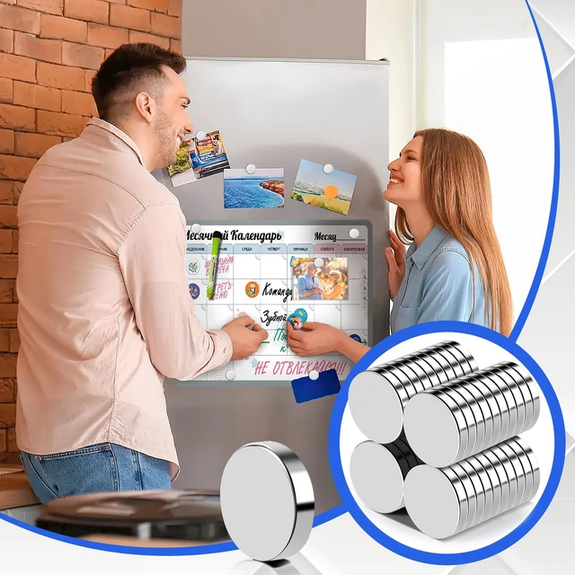 Alt view image 3 of 6 - 70Pcs Strong Rare Earth Magnets, 18x3mm Round Fridge Neodymium Magnets, Powerful for Fridge, DIY, Building, Scientific, Craft, and Office