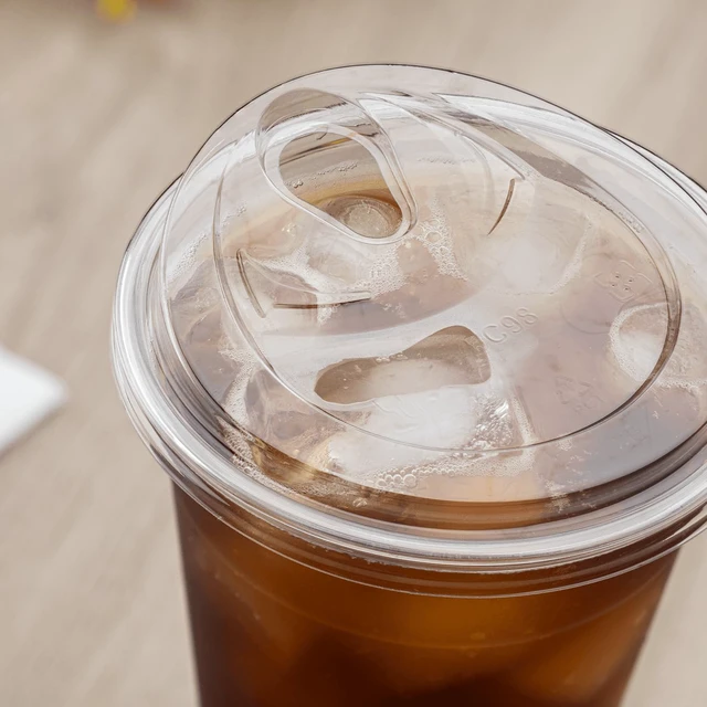 Alt view image 2 of 7 - C-KC626TS-SHNE 98mm PET Strawless Sipper Lid for 12-24oz PET Cup, sipper lids, strawless lids 1,000 Count