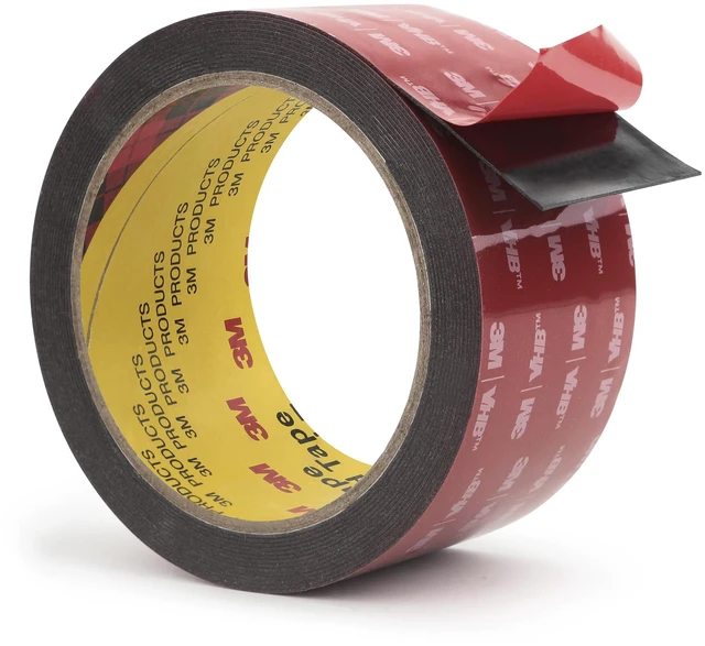 Main image of 3M Heavy Duty Double Sided Tape 2''x15.4Ft 0.043in Thick 5952 Black Mounting Tape Adhesive Waterproof Heat Resistant Foam Tape for Automotive Car Home Office Deco Indoor Outdoor