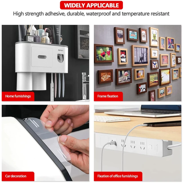 Alt view image 6 of 6 - 3M Heavy Duty Double Sided Tape 2''x15.4Ft 0.04in Thick Clear 4910 Adhesive Waterproof Mounting Tape Foam Tape for Car Home Office Decov