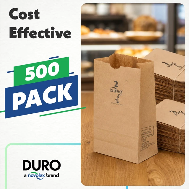 Alt view image 6 of 7 - 18402 2# Small Brown Paper Bags, 4.31 x 2.43 x 7.87 Inches, 500 Ct Made In USA Small Disposable Paper Bags Ideal for Cookies, Treats, & Lunches: Take Out Bags