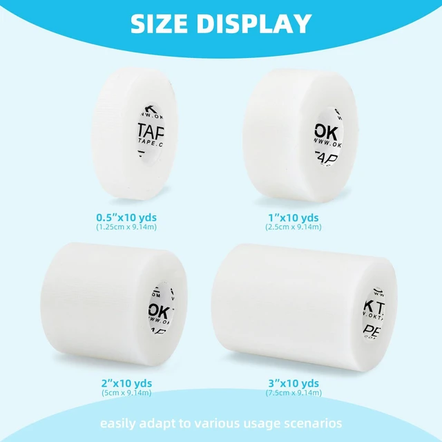 Alt view image 3 of 7 - OKPore Transparent Medical Tape (Pack of 24) - First Aid Surgical Tape Hypoallergenic and Breathable for Wound Dressing Care, Latex Free, 1in x 10yds