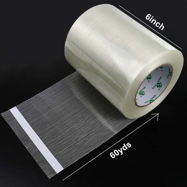 Alt view image 2 of 7 - Wide Strapping Tape 6Inch, Heavy Duty Reinforced Packing Tape, Fiberglass Filament Tape 60yds 5.5Mil