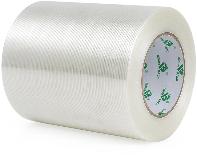 Main image of Wide Strapping Tape 6Inch, Heavy Duty Reinforced Packing Tape, Fiberglass Filament Tape 60yds 5.5Mil