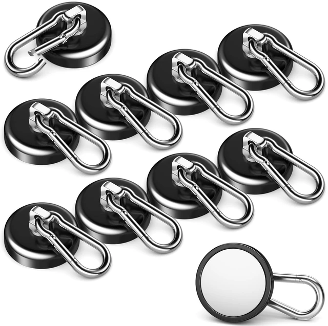 Main image of Magnetic Hooks, 150 LBS Carabiner Heavy Duty Magnets, 10 Pack Magnetic Carabiner with Hooks, Magnets Hooks for Hanging, Cruise Cabins, Home, Garage, Refrigerator