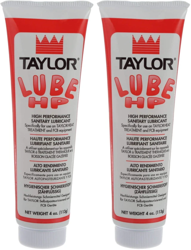 Main image of Taylor Red High Performance Food Grade Lubricant 4oz - Heat Treatment Soft Serve Machine Lube - NSF H1 Certified Sanitary Lubricant - Heavy Duty Grease by FryOilSaver Co. (Pack of 2)