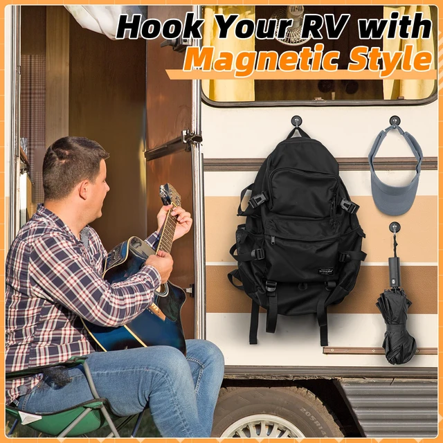Alt view image 4 of 7 - Magnetic Hooks, 150 LBS Carabiner Heavy Duty Magnets, 10 Pack Magnetic Carabiner with Hooks, Magnets Hooks for Hanging, Cruise Cabins, Home, Garage, Refrigerator