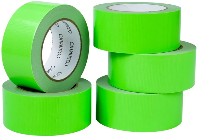 Main image of 5-Pack Green Heavy Duty Duct Tape, 2 inches x 30 Yards, Strong, Flexible, No Residue, All-Weather and Tear by Hand - Bulk Value for Repairs, Industrial, Professional Use