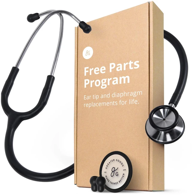 Main image of Dual-Head StethoscopeClinical Grade, Lightweight, High-Precision Sound, Ideal for Doctors, Nurses, Students, and Medical Professionals (Black and Stainless Steel)