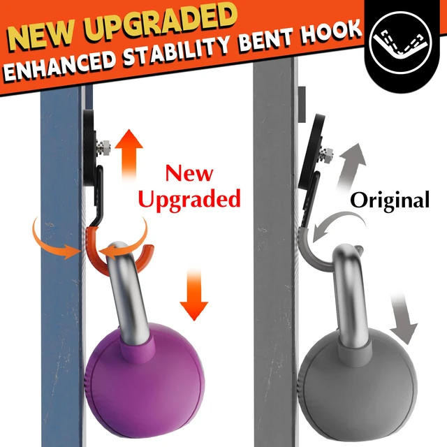 Alt view image 3 of 7 - New Upgraded Garage Strong Magnetic Hooks, 4 Pack Heavy Duty Large J Hooks with Magnet, Anti-Slip Coating Magnet Hooks for Garden Tools, Ropes,Drill