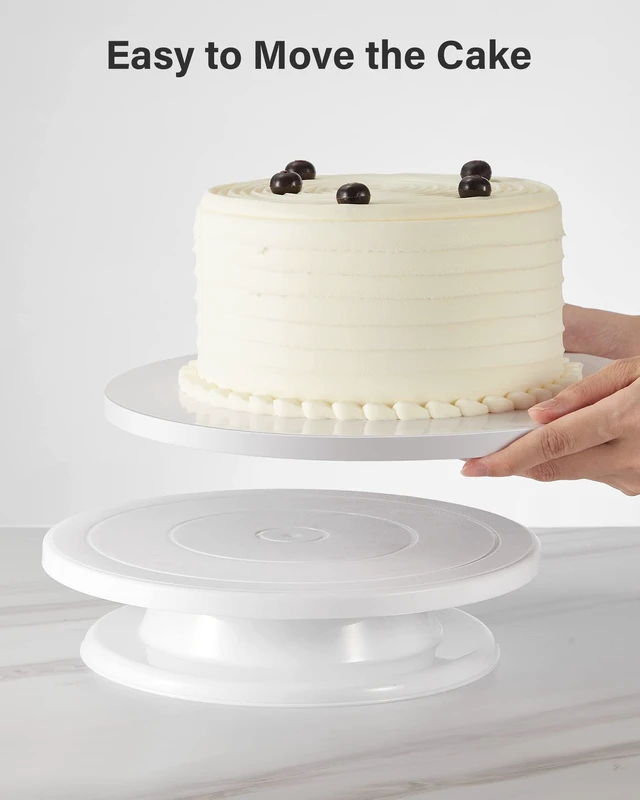 Alt view image 6 of 6 - 6 Pack Cake Boards 12 Inch Round Cake Drums Base para Pastel Disposable, 1/2 Inch Thick, Sturdy Corrugated Cardboard Base, Smooth & Grease-resistant Surface, White, for Multi-tiered Cake