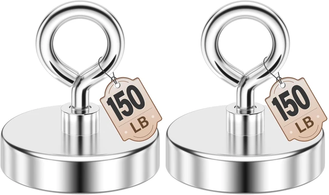 Main image of 150 LBS Fishing Magnet, 1.42 Inch Neodymium Pickup Magnet (Pack of 2)