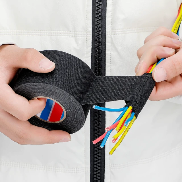 Alt view image 7 of 7 - Cloth Electrical Wiring Harness Tape, 4 Roll, 2 Inch X 49.2 ft Electrical Insulation, Heat Resistant Fabric, Prevents Wiring Abrasion, Engine Bay Harness Wrap, Flexible Protective Cloth