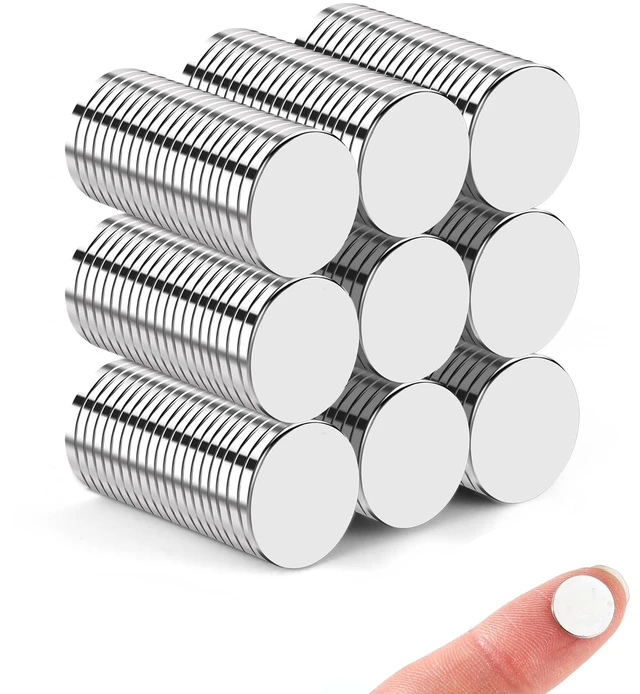 Main image of 200 Pack Small Magnets, 10x1mm Refrigerator Magnets Rare Earth Magnets Neodymium Magnets for Crafts, Whiteboard, Kitchen Cabinet