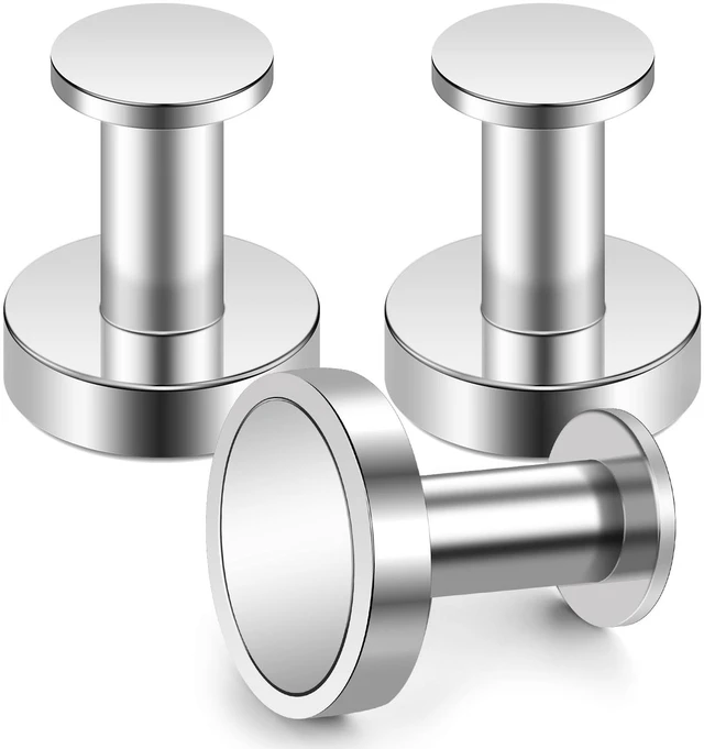 Main image of Magnetic Hooks for Cruise Cabins Strong Magnets Hooks Silver 150Lb Locker Accessories Strong Magnetic Hooks for Classroom Whiteboard Grill Cruise Ship