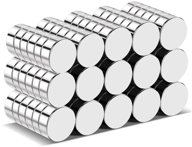 Main image of Small Rare Earth Magnets, 10x3mm 90Pcs Strong Neodymium Tiny Round Fridge Magnets for Whiteboard, Refrigerator, DIY, Kitchen, Office