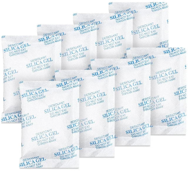Main image of Silica Gel Packets, 20 Gram 45 Packs Food Safe Moisture Absorbers, Desiccant Packs for Storage, Reusable Desiccant for Foods, Storage Bins, 3D Filaments, Electronics, Safes