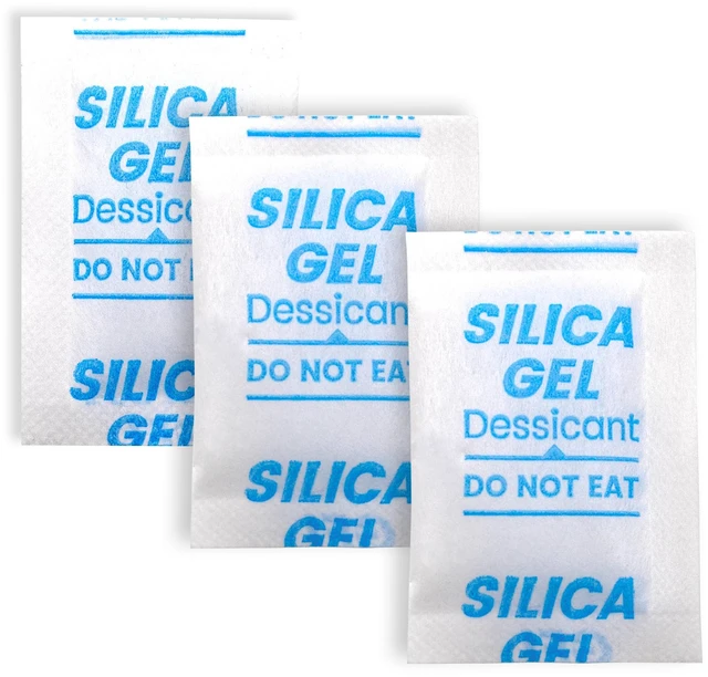 Main image of 100PCS 5g Silica Gel Packets, Moisture Absorbers Desiccant Packs for Storage, Clothes, Shoes, Electronics, 3D Printer Filament, Jewelry, Spices, Safes, Tools