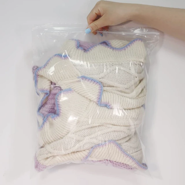 Alt view image 5 of 5 - 500 Count - 12" x 15" Large Zip Bags - 2 Mil Reclosable Zip Plastic Poly Bags with Lock Seal Zipper for Storage, Clothing, T-Shirts, Pants