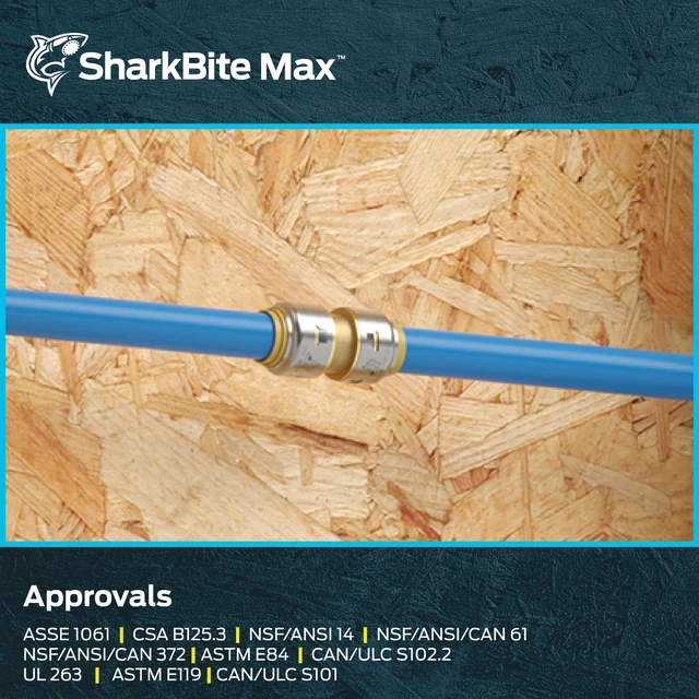 Alt view image 6 of 6 - Max 1/2 Inch Coupling, Pack of 4, Push to Connect Brass Plumbing Fitting, PEX Pipe, Copper, CPVC, PE-RT, HDPE, UR008A4