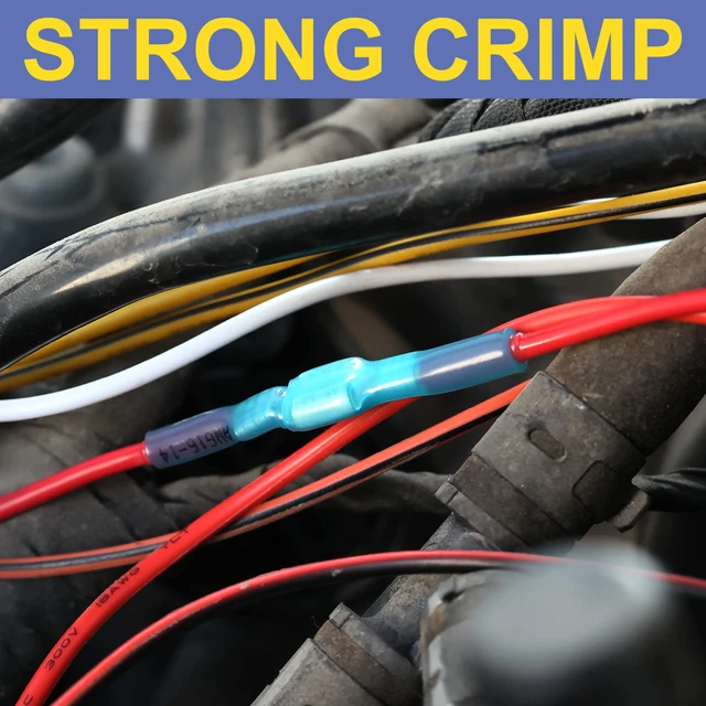 Alt view image 4 of 5 - 460PCS Heat Shrink Spade Connectors, 22-10 AWG, Male/Female Quick Disconnect Wire Connectors for Automotive, Watercraft & Electronics, 3:1 Adhesive-Lined Crimp Terminals