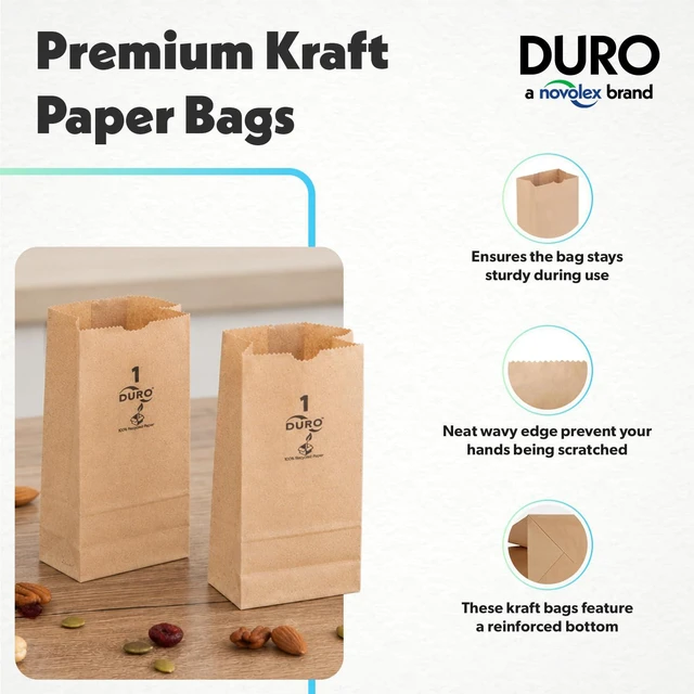 Alt view image 5 of 7 - 18401 1# Small Brown Paper Bags, 3.5 x 2.37 x 6.87 Inches, 500 Ct Made In USA | Extra Small Disposable Paper Bags Ideal for Cookies, Treats, & Candy