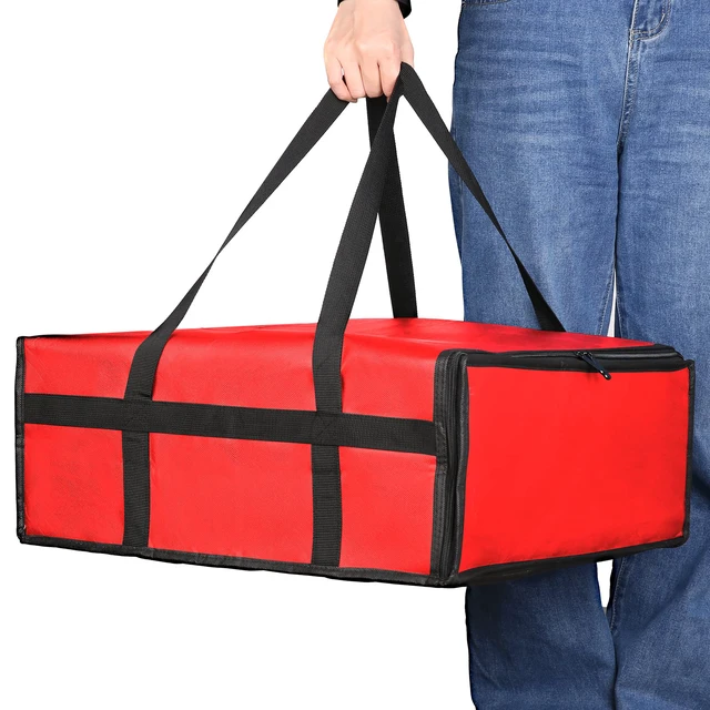 Alt view image 2 of 7 - Pizza Carrier Insulated Bags Large for Deliveries Delivery Bag 20x20 inch for Personal and Professional Pizza Warmer Bags for Carry Hot, Commercial Food Warmers for Catering, Pizza Carrier, Black