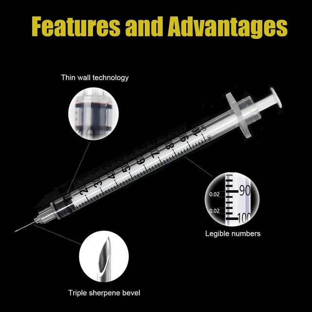 Alt view image 2 of 7 - 1ml/cc 30G 5/16 Inch Syringe, Individual Package Pack of 30