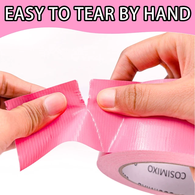 Alt view image 3 of 6 - 5-Pack Pink Heavy Duty Duct Tape, 2 inches x 30 Yards, Strong, Flexible, No Residue, All-Weather and Tear by Hand - Bulk Value for Repairs, Industrial, Professional Use