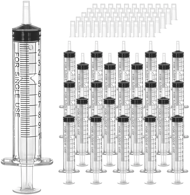 Main image of 100 Pack 10 ml syringe, Versatile 10ml oral syringes, Perfect syringe for jello shots, Lab Use, Pet Feeding, Liquid Measuring & Refilling, Needle-Free Plastic Syringe