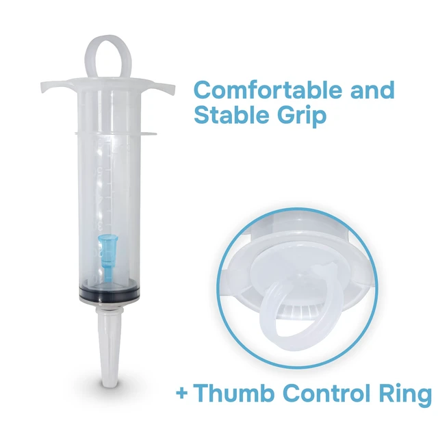 Alt view image 4 of 5 - 60ml Syringes, 30 Pack, Thumb Ring, Resealable Bag, Luer slip Optimal Liquid Dosing, Accurate Measurement, Stable Plunger with Safe Backstop, Precise Graduation, Blister-Packed