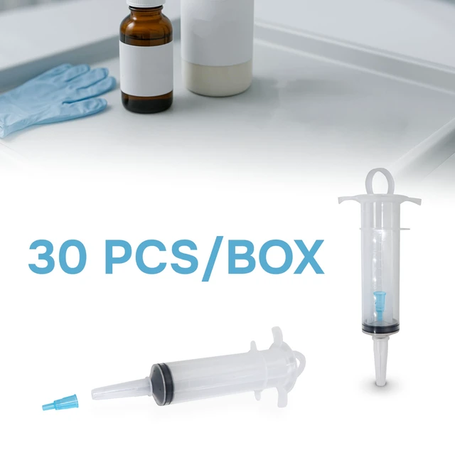 Alt view image 5 of 5 - 60ml Syringes, 30 Pack, Thumb Ring, Resealable Bag, Luer slip Optimal Liquid Dosing, Accurate Measurement, Stable Plunger with Safe Backstop, Precise Graduation, Blister-Packed