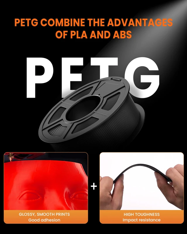 Alt view image 2 of 7 - PETG Filament 1.75, 1kg Coffee Strong Toughness PETG, Good Layer Adhesion, High Precision 3D Printer Filament, Dimensional Accuracy ±0.02mm, 1kg/Spool