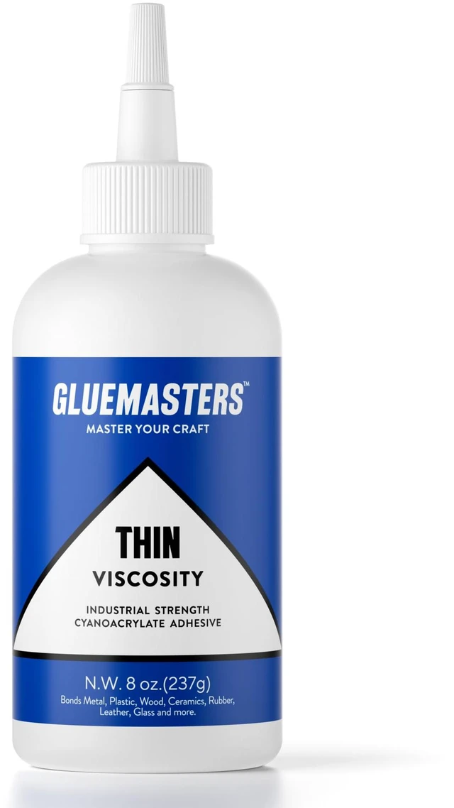 Main image of Industrial Grade Cyanoacrylate Adhesive - 8 Oz Thin Viscosity, Extra Large, Protective Cap