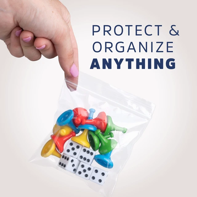 Alt view image 6 of 7 - Clear Plastic Reclosable Zip Bags - Bulk Case of 1000 4" x 4" 2 mil Thick Strong & Durable Poly Baggies With Resealable Zip Top Lock For Travel, Storage, Packaging & Shipping