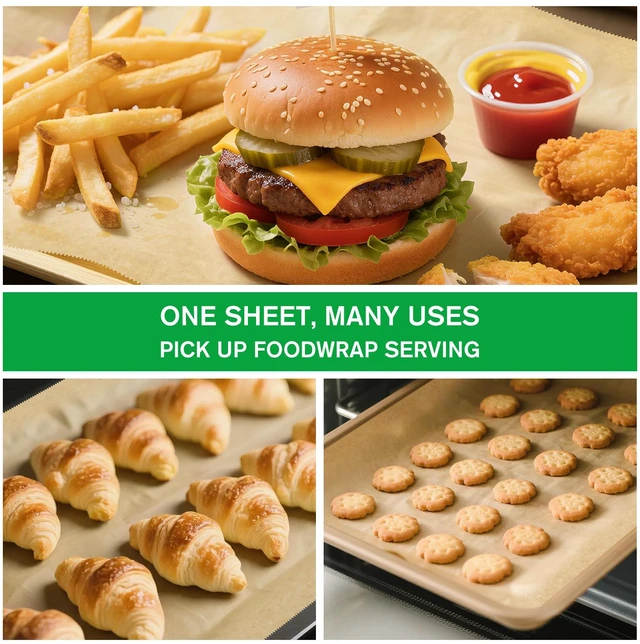 Alt view image 7 of 7 - Precut POP UP Deli Paper Sheet, 200 Pack, 15" x 10.5", Kraft Interfolded Heavy Paper, Waterproof & Grease-Resistant, for Food Wrap and Serving