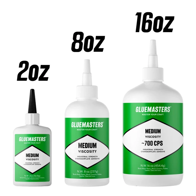 Alt view image 2 of 7 - Industrial Grade Cyanoacrylate Adhesive - Medium Viscosity, 8 oz, Super