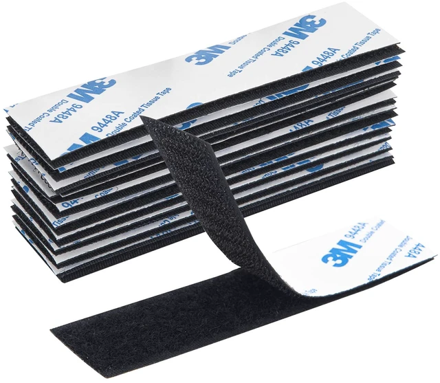 Main image of Hook and Loop Tape 1in x 4in 10 Pairs, Slef Adhesive Interlocking Strip, Mounting Tape Heavy Duty Adhesion, Picture Hanging Strips