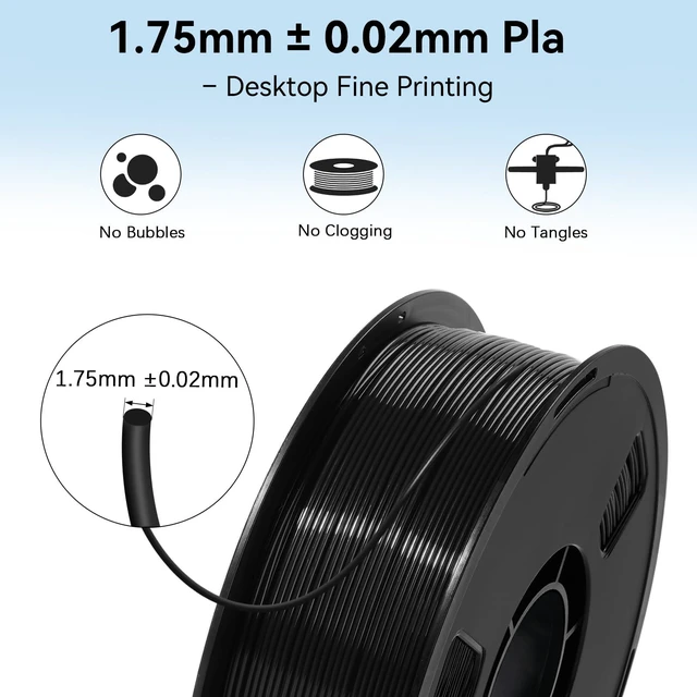 Alt view image 2 of 7 - PLA Filament 1.75mm Bundle 4x1KG Black White Gray Clear for 3D Prints Multi-Color PLA Bundle for DIY & Lamp Shades, Smooth Flow, Tangle-Free, Vacuum Sealed, Compatible with Bambu, Flashforge