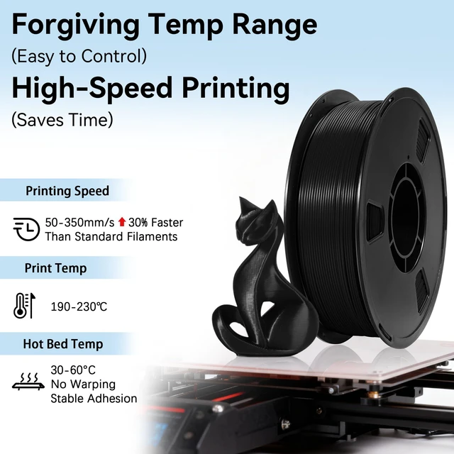 Alt view image 4 of 7 - PLA Filament 1.75mm Bundle 4x1KG Black White Gray Clear for 3D Prints Multi-Color PLA Bundle for DIY & Lamp Shades, Smooth Flow, Tangle-Free, Vacuum Sealed, Compatible with Bambu, Flashforge