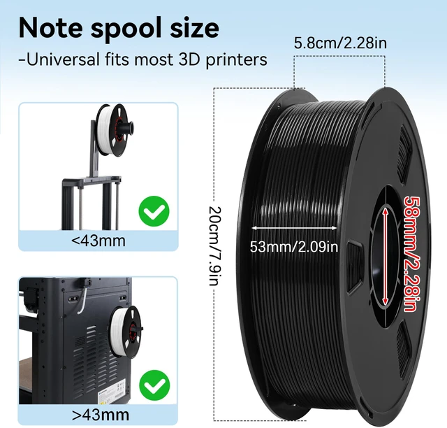 Alt view image 2 of 7 - PLA Filament 1.75mm 4x1KG Bundle (Black White Red Blue) for 3D Prints Multi-Color PLA Bundle for DIY & Bulk Printing, Smooth Flow, Tangle-Free, Vacuum Sealed, Compatible with Bambu, Flashforge
