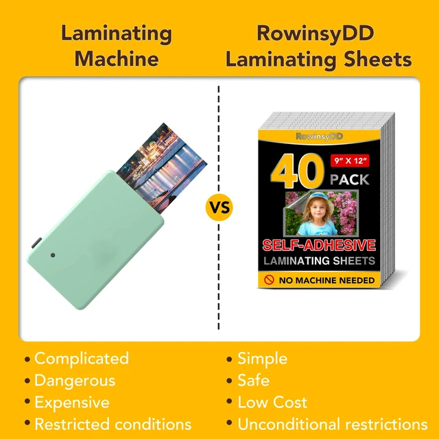 Alt view image 5 of 6 - 140 PCS Self-Adhesive Laminating Sheets, 9 x 12 Inches Self Adhesive Contact Paper, No Heat No Machine Needed Self Sealing Laminate Sheets