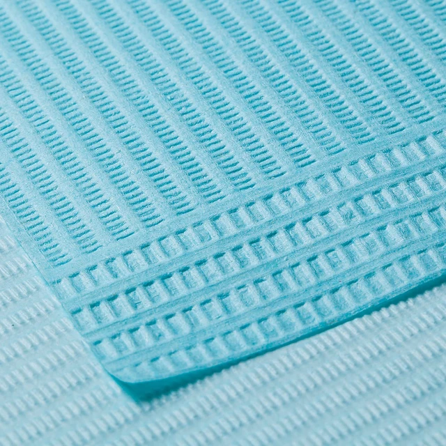 Alt view image 7 of 7 - Dental Bibs 250pack, Disposable Tattoo Bibs 3-Ply, 13" x 18", Blue Waterproof Tray Covers